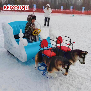 Luge à neige durable, skis d'hiver, luge à neige, chiens de traîneau sur glace et sur neige, traînant des luges pour adultes et enfants - Product Image 3