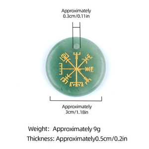 30Mm Vòng Pha Lê/Rhinestone Khắc Viking Biểu Tượng Định Hướng Đánh Dấu Tay Khắc Máy Tính Để Bàn Trang Trí Cho Trẻ Em Của Nhà - Product Image 2