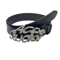 Ceinture en cuir PU doré vintage, alliage, nouvelles lettres tendance, style décontracté occidental, accessoires de taille pour femmes, style masculin Ins Net