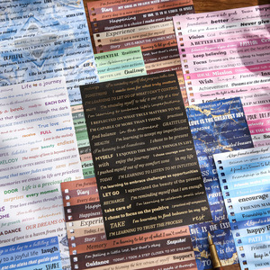 Paquete de 40 Pegatinas con Caracteres Ingleses, <span class=keywords><strong>Serie</strong></span> de Arte de Palabras, Material de Decoración para Álbumes de Recortes, Estilo Washi Japonés - Product Image 4
