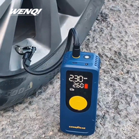 Gonfleur de pneus double alimentation avec charge USB-C et prise 12V pour véhicule électrique, pompe portable avec batterie au lithium de secours