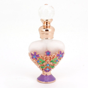 Flacon de parfum d'huile essentielle antique en verre vide fantaisie de luxe de 15 ml avec bâtonnet en verre - Product Image 5