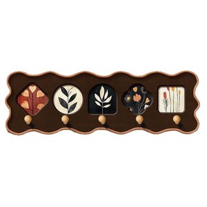 Appendiabiti da parete multifunzione in legno con ganci per chiavi, cappotti e cappucci, per <span class=keywords><strong>ingresso</strong></span> o porta - Product Image 5