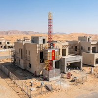 Elevador de Construcción con Motor Eléctrico Integrado Tipo U Patentado, con Bajo Costo de Mantenimiento para Edificios de Baja Altura
