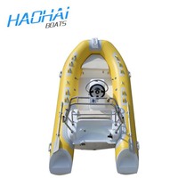 Bateau de pêche gonflable en PVC /Hypalon, coque de Sport en fibre de verre, zodiaque, bateau à rames côtelé