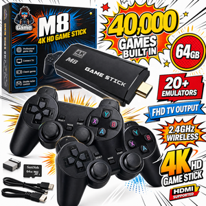 M8 Retro HD 4K TV Video Game Stick con 20000 <span class=keywords><strong>Juegos</strong></span> Precargados y Dos Controles Inalámbricos para Niños y Adultos para Jugar <span class=keywords><strong>en</strong></span> Casa - Product Image 1