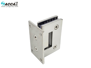 Oem ODM không khung tắm cửa bản lề Chrome thép không gỉ cho kính cứng cửa bản lề 304 tường để kính 90 độ - Product Image 3