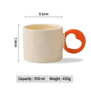 Cá nhân nhà tay Pinch cảm ứng tình yêu xử lý dễ dàng để làm sạch màu rắn drinkware Cốc gốm - Product Image 6