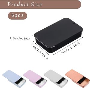 Child Resistant Slide Top Tin Container Metal Mint Candy Mint Tin Case <b>Small</b> Sliding Tin <b>Box</b> Can for Gift - Product Image 2