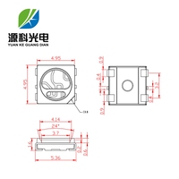 YUANKE 4IN 1 pixel led 5050 smd SK6812 WS2812 RGB RGBW intégré IC led Diode adressable pour bandes lumineuses