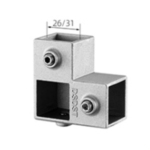 Conectores de Tubo Cuadrado de Aleación de Aluminio y Acero Inoxidable, Soporte de Unión Integrado de Fundición a Presión para Mecanizado, Superficie Anodizada - Product Image 1