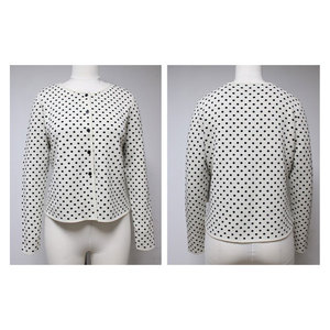 เสื้อคาร์ดิแกนผู้หญิงแขนยาว 12GG ผ้าไนลอนวอร์เท็กซ์วิสโคสคุณภาพเยี่ยม ติดกระดุม ดีไซน์หรูหรา - Product Image 1