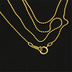 Collier chaîne à billes en <span class=keywords><strong>or</strong></span> <span class=keywords><strong>massif</strong></span> 14 carats 1MM/1.2MM/1.5MM Collier à billes <span class=keywords><strong>Bracelet</strong></span> Chaîne à billes Fournisseurs pour la fabrication de bijoux - Product Image 5