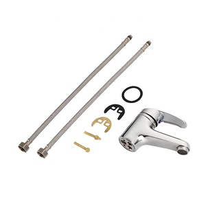 Grifo de Lavabo Monomando de Cerámica de Estilo Moderno con Válvula de Agua Fría/Caliente para Baño - Product Image 5