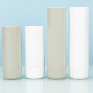 25ml 45ml Cosmetic Twist Airless <b>Bottle</b> Frosted Gray High-Quality Silk Screen Logo Empty Round Lotion <b>Pump</b> <b>Bottle</b> - Product Image 5