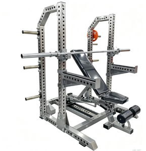 Estación Multifuncional 3 en 1 de Acero Inoxidable para Uso Comercial, Soporte para Sentadillas con Prensa Multiángulo para Entrenamiento con Pesas - Product Image 1