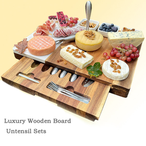<span class=keywords><strong>Planche</strong></span> à fromage en marbre blanc avec ensemble de couteaux Ouvre-bouteille <span class=keywords><strong>Planche</strong></span> à <span class=keywords><strong>tapas</strong></span> en bois d'acacia <span class=keywords><strong>Planche</strong></span> de service personnalisée pour mariage - Product Image 3