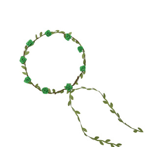 WOWEI Forest-Style Headband Garland Beach Travel Accesorio para el cabello Simulado Rose Party Headwear para promociones - Product Image 4
