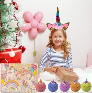 Bombes de bain effervescentes licorne en gros avec jouet surprise pour filles, faites à la main, naturelles, de luxe, dans une boîte cadeau, style mignon - Product Image 5