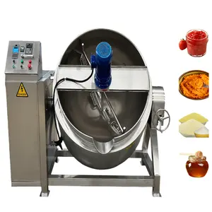 DZJX Full Automatic Steam Jacketed Kettle For Jam Making Candy Heated Jacket Kettle Pan With Mixer