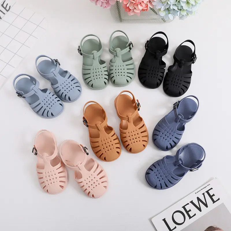 Lässige Sommer Kinder Sandalen Baby Mädchen Kleinkind Weiche rutsch feste Prinzessin Schuhe Kinder Candy Jelly Roman Slippers Kinder Sandalen