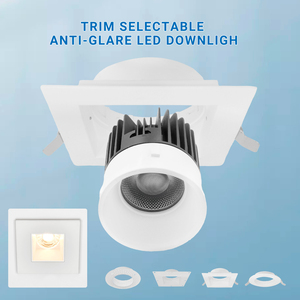 Plafonnier anti-éblouissement 4'' 15W carré ou rond encastré ou sans encastrement, éclairage LED avec certificat ETL - Product Image 5