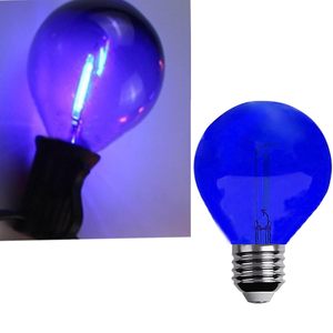 <span class=keywords><strong>G40</strong></span> Nhựa <span class=keywords><strong>LED</strong></span> 1W Shatterproof Màu Xanh Filament Globe E14 Cơ Sở Thay Thế Ánh Sáng Bóng Đèn Cho Trong Nhà Ngoài Trời Khách Sạn Sử Dụng Điện AC - Product Image 3