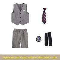 Conjunto de uniforme de escuela primaria de reserva para primavera otoño disfraz de graduación de jardín de infantes uniforme de clase para niños