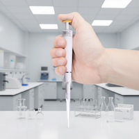 Mini-pipette de laboratoire mécanique à volume fixe monocanal, nouveau style, 5-300 µl, pour la manipulation des liquides