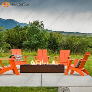 Mesa de Jardín con Chimenea de Propano Rectangular Moderna Gnee, Calentador de Patio Exterior, Construcción de Acero Corten, Diseño Duradero y Eficiente - Product Image 6