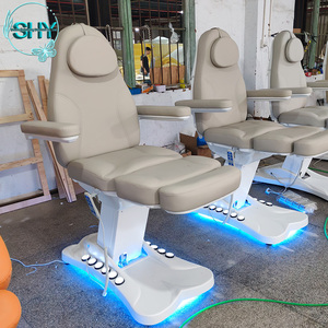 Cama de Masaje para Salón de Uñas, Extensión de Pestañas Curvada, Eléctrica, con 3 o 4 Motores, Cama Facial para Belleza y Pestañas con Control de Pie, <span class=keywords><strong>la</strong></span> Más Popular - Product Image 2