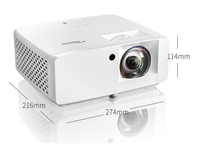 Projecteur laser à courte focale Optoma UHZ35ST 4K UHD 3500lm Écologique et économe en énergie pour projecteur de cinéma maison