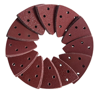 En stock SATC 100 tampons de ponçage triangulaires 93 mm 6 trous 10 grains 40-400 Kit complet pour ponceuse de précision coins bois métal