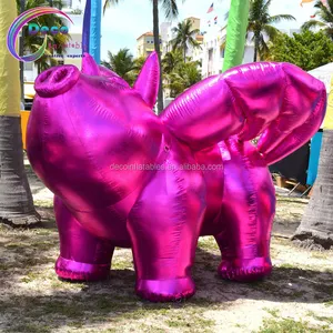 户外装饰充气动物模型巨型粉色充气飞猪