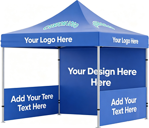 Tenda da Esterno Personalizzata 10x10 con Telaio in Alluminio Anodizzato e Doppio PVC, Design Personalizzato Gratuito per Eventi Aziendali e Lounge <span class=keywords><strong>VIP</strong></span> - Product Image 1