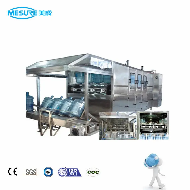 Full Automatic 5Gallon mineral Water Production Line 19 20 Ltr Liter Bucket Barrel Bottle 5 Gallon Water Filling Machine