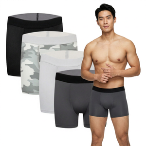 Boxers mi-hauts sportifs pour hommes européens et américains, respirants, antibactériens, en fibre de bambou, taille standard, en stock - Product Image 3