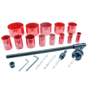 Juego de sierra de agujero bimetálica de 20 piezas con varillas de extensión de brocas para trabajo de yeso de madera de metal cenador incorporado y piloto integral LAIWEI - Product Image 1