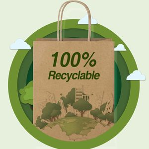 Cadeau recyclable pour petite entreprise fait à la main kraft différentes tailles <span class=keywords><strong>prix</strong></span> sac à provisions en papier personnalisé avec poignée - Product Image 3