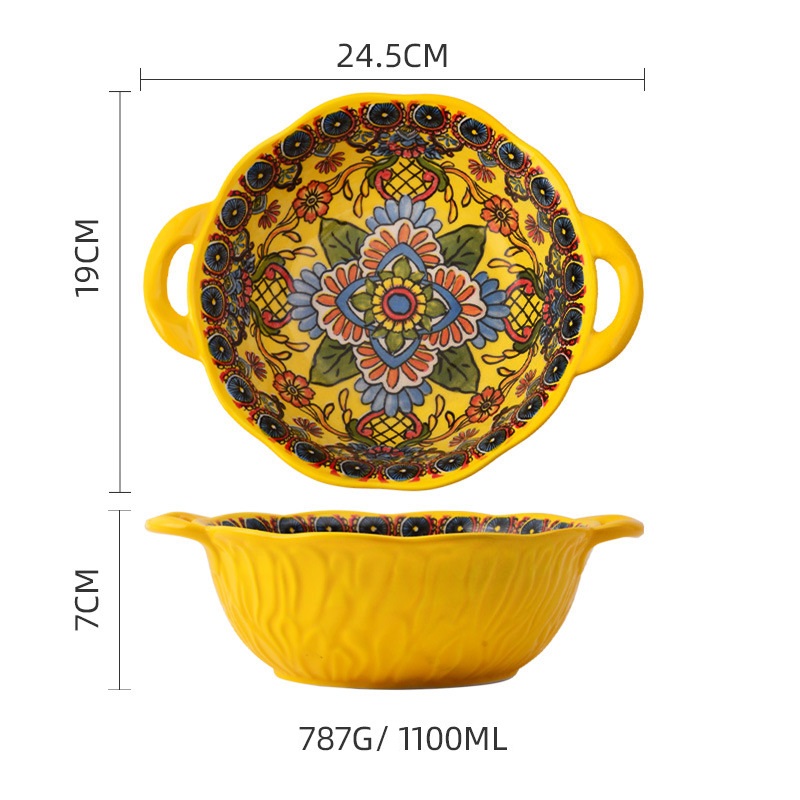 yellow soup bowl