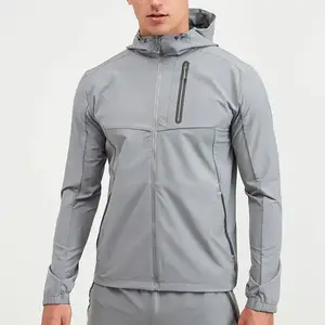 OEM Мужская Дизайнерская ветровка с логотипом на заказ, дождевик, нейлоновая Водонепроницаемая тканая спортивная куртка для бега на открытом воздухе для мужчин