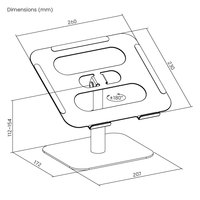 Support portable réglable en aluminium pour ordinateur portable, support ergonomique pour ordinateur de bureau, support pour PC pour ordinateur portable et tablette de 11 à 15 pouces