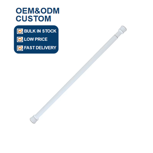 Tringle à rideau télescopique extensible et réglable en métal pour la décoration intérieure - Product Image 1