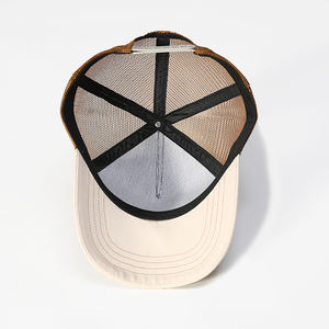 Casquette de sport Lanhai personnalisée à 5 panneaux avec visière pré-courbée en maille, fermeture snapback, logo brodé 3D, style trucker, vente en gros - Product Image 5