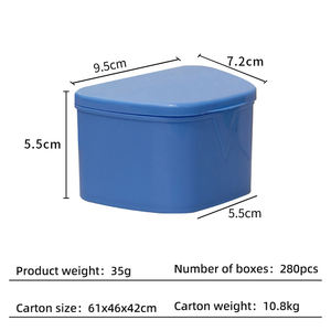 Estuches coloridos para dentaduras postizas con logo personalizado, caja dental, protector bucal, retenedor, contenedor portátil para baño, ZGBROTHERS - Product Image 2