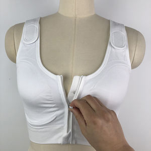 Tốt Nhất Thoải Mái Căng Cao Cotton Cắt Bỏ Vú Áo Ngực Liền Mạch Không Dây Zip Phía Trước Đóng Cửa Bài Phẫu Thuật Vú Hỗ Trợ Crop Top - Product Image 2