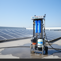Système de purification d'eau par osmose inverse mobile industriel et commercial 500LPH vertical avec roues