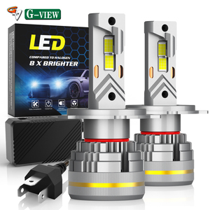 Bombilla LED G-View G19W H4 H19 Canbus sin errores, alta potencia 200W 50000LM 6000K, luz automotriz con ventilador de enfriamiento, mejora para lámparas de coche - Product Image 1