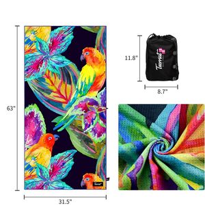 Toalla de playa de doble cara de diseño personalizado, gamuza de microfibra reciclada o Waffle Australia Tesalate, toalla de verano sin arena - Product Image 2