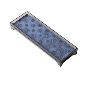Acrylic Dry Brewing Tray With Leather Mat For Kung Fu <b>Tea</b> <b>Set</b> 40x15cm Minimalist Design - Product Image 5